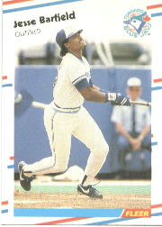 1988 Fleer Baseball Cards      102     Jesse Barfield